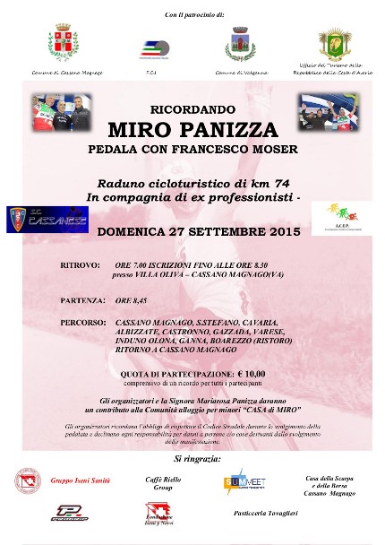 17.09.2015 - LOCANDINA DEFINITIVA CORSA RICORDANDO MIRO PANIZZA