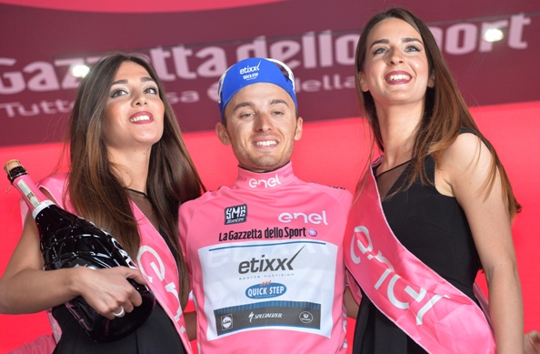 Giro D'Italia 2016-Brambilla in maglia rosa (Ansa)
