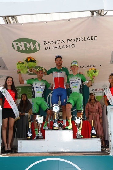 Da sx Ruffoni, Nizzolo e Simion, podio della 98° Coppa Bernocchi (Foto Pisoni)