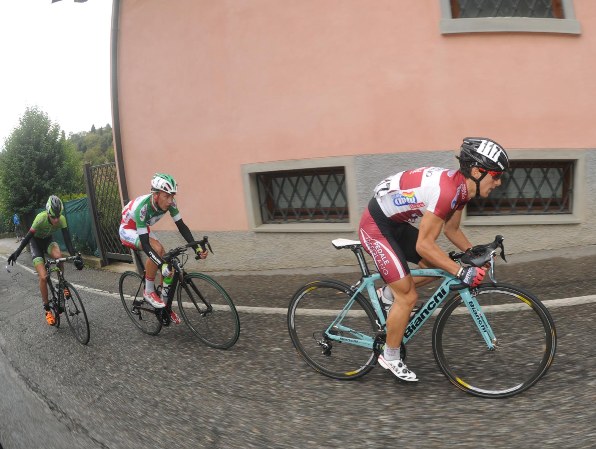 Rubino, Bagioli e Zana, un podio in bicicletta (Foto Rodella)