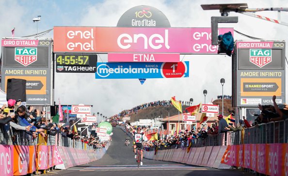 Giro d'Italia 2017 - 100a edizione -  Tappa 4 - da Cefalu' a Etna -  181 km ( 112 miglia )