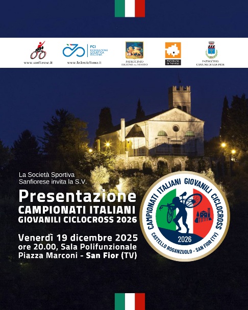 San Fior (Treviso) – Comunicato Stampa : Presentazione ufficiale Campionati Italiani Ciclocross Giovanili anno 2026