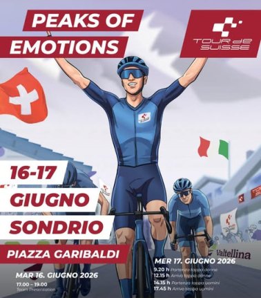 Sondrio – Tour de Suisse 2026 : La “Grande Partenza da Sondrio” il 17 Giugno 2026