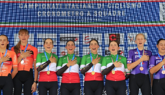 Codroipo (Udine) – Campionato Italiano Ciclismo Cronometro a Squadre Donne Juniores : Vince il Team VO2 BFT Burzoni